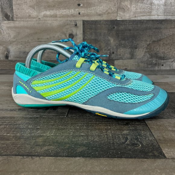 Merrell Pace Glove Womens 8 Caribbean Sea Barefoot Running Shoes J89536 - Picture 2 of 10